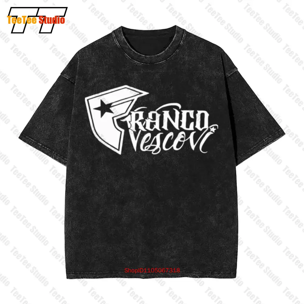 

Винтажная футболка большого размера с ремнями со звездами Франко Vescovi Tattoo Rise над винтажной футболкой IY0O