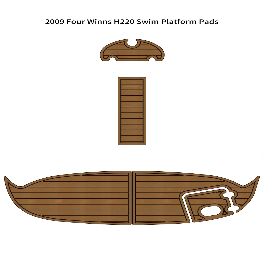 

2009 Four Winns H220 Swim Platform Pad Boat EVA Foam Teak Deck Floor Pad Mat SeaDek MarineMat Gatorstep Style Self Adhesive