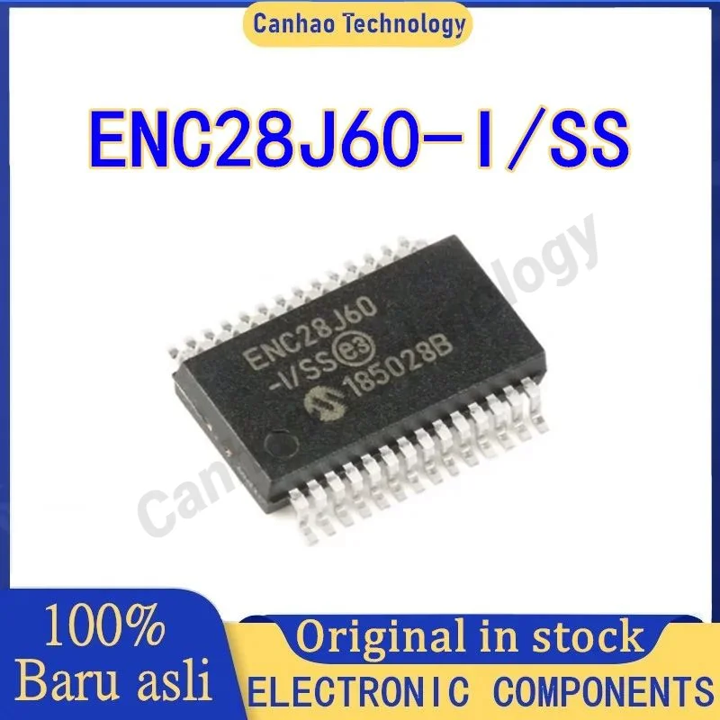 

5PCS New original ENC28J60-I/SS SMT SSOP-28 Ethernet controller chip 8KB RAM