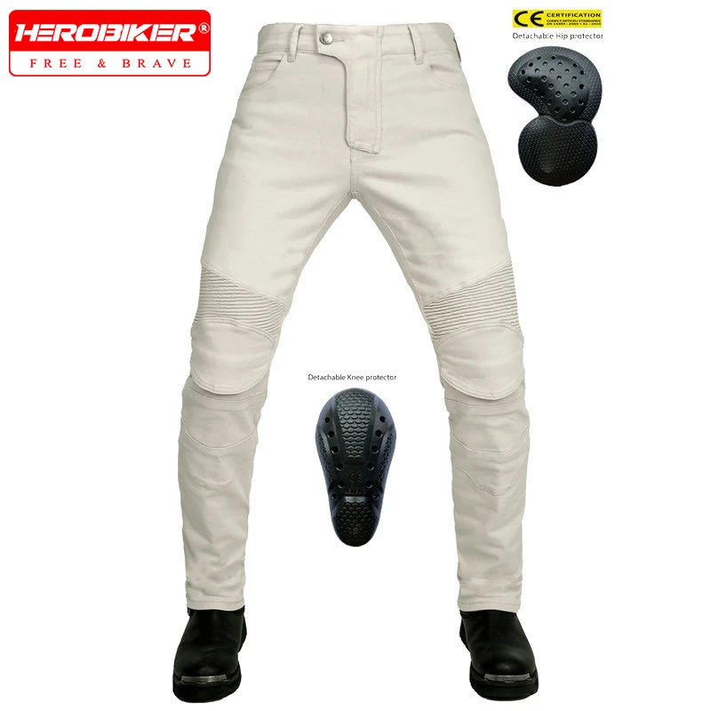 

Motorcycle Jeans Men's Retro Casual Riding Cycling Pants Motocross Off-road Pants Motorcycle Stretch Pants Waterproof Windproof