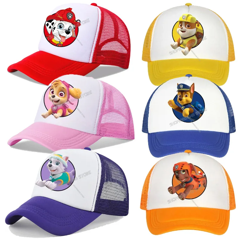 Paw Patrol Baseball Cap for Kids Adult Chase Skye Mesh Cap Cute Cartoon Marshall Peaked Hat Summer Cap Fashion Accessories Gift