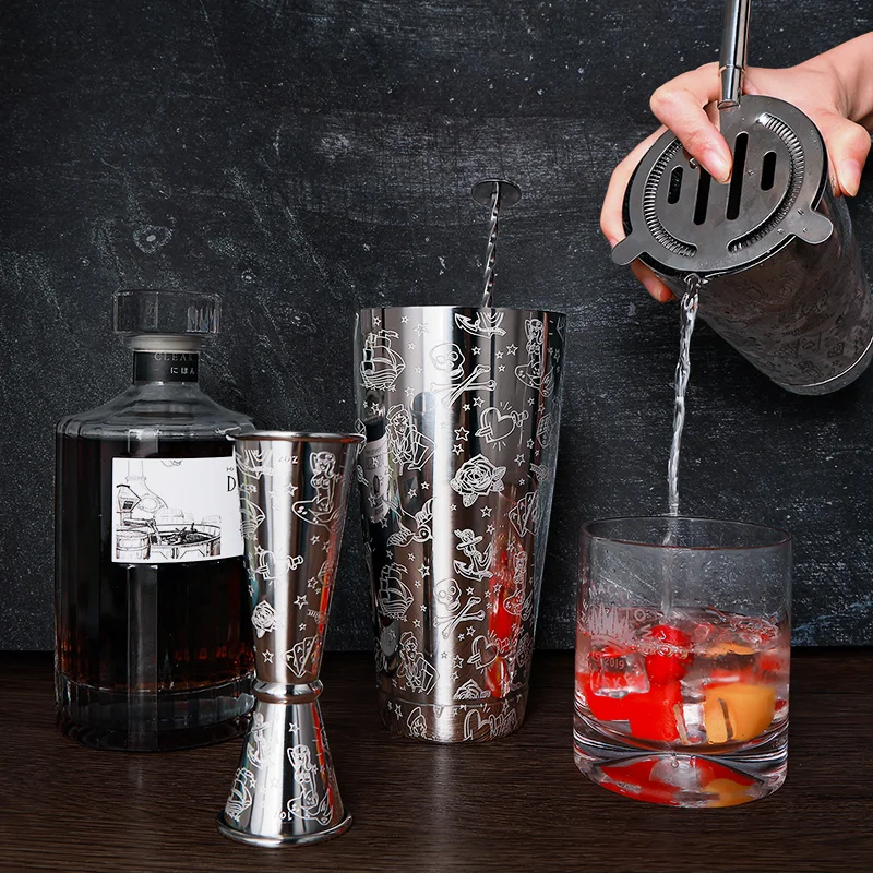 

500 700ml Boston Shaker Stainless Steel Cocktail Shaker Mixer Wine Martini Boston Shaker For Bartender Mixer Set Drink Bar Tools