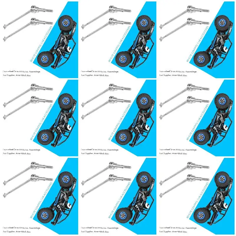 9Pack X(2Pcs Metal Front Drive Shaft CVD 0090 for 12428 12423 1/12 RC Car Crawler Short Course Truck Upgrade Parts)