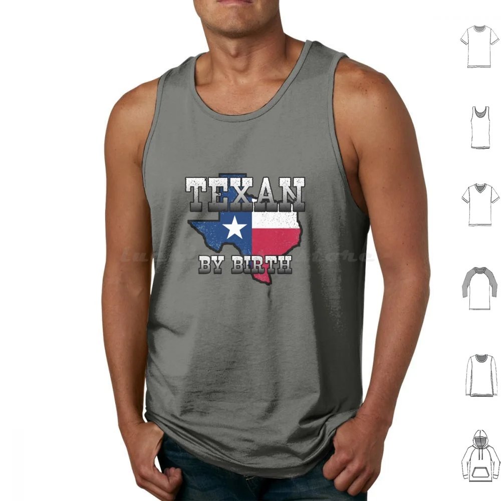 Texan By Birth Tank Tops Vest Sleeveless Texas Locked And Loaded Wulfdesigns Wulf Designs