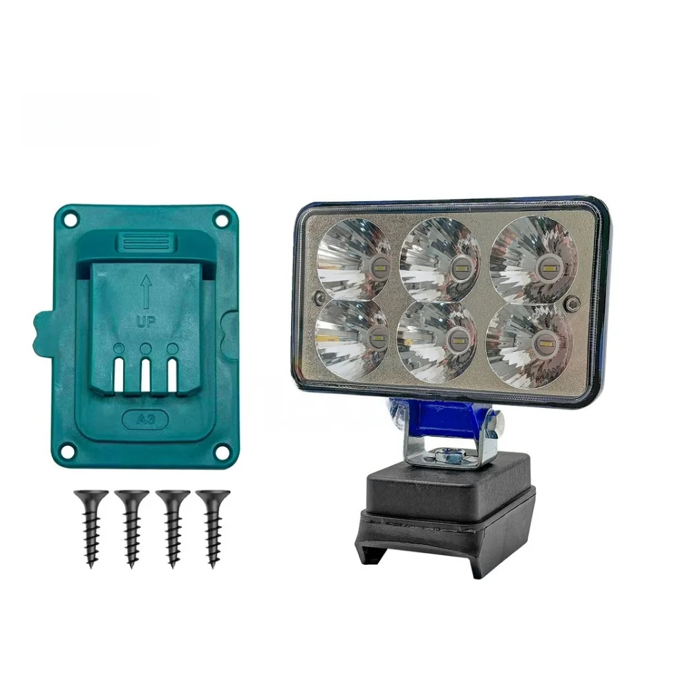 45W LED Work Light AC DC Dual Use Aluminum Shell Wall Mount Bracket Blue 4 Inch High Brightness For Workshop Garage Outdoor Tool