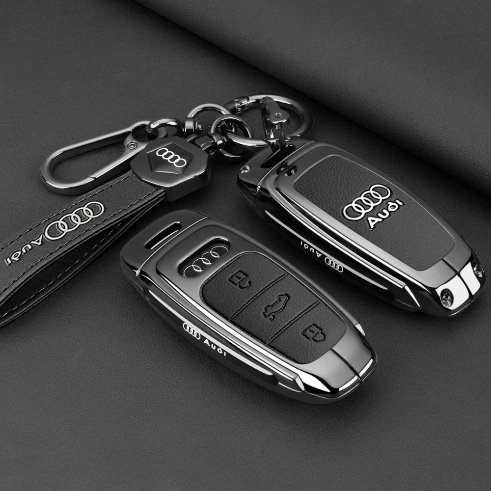 

Zinc Alloy Car Remote Key Case Cover Shell Holder Protector For Audi Q8 A6 A3 A8 C8 S6 RS6 A7 S7 RSQ8 8Y D5 4N RS Etron GT Q4 Q7