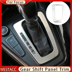 Car Console Gear Shift Knob Box Panel Cover for Ford Focus 3 MK 3 2015 - 2018 Molding Frame Trims Stainless Steel Accessories