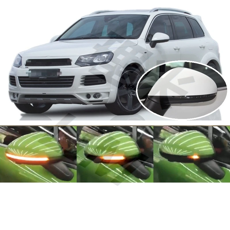 

Для Volkswagen VW Touareg 7P 2011 2012 2013 2014 2015 2016 2017 2018 динамический светодиодный мигающий индикатор зеркала указателя поворота