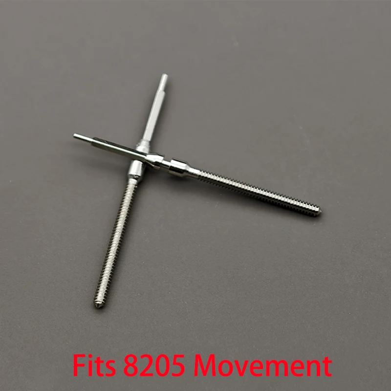 2 قطعة/4 قطعة ساعة تاج الجذعية قطع الغيار تاج ساعة الصلب الجذعية عدة صالح 8205 التلقائي الحركة الميكانيكية الجذعية ساعة اكسسوارات