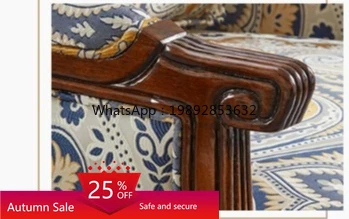 

ZZ Solid Wood Leisure Single Sofa Chair Fabric Armchair home decoration accessories