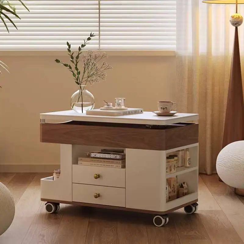 Modern Living Room Coffee Tables Multifunctional Space Saving Coffee Tables Lateral Vintage Storage Mesas De Centro Furniture