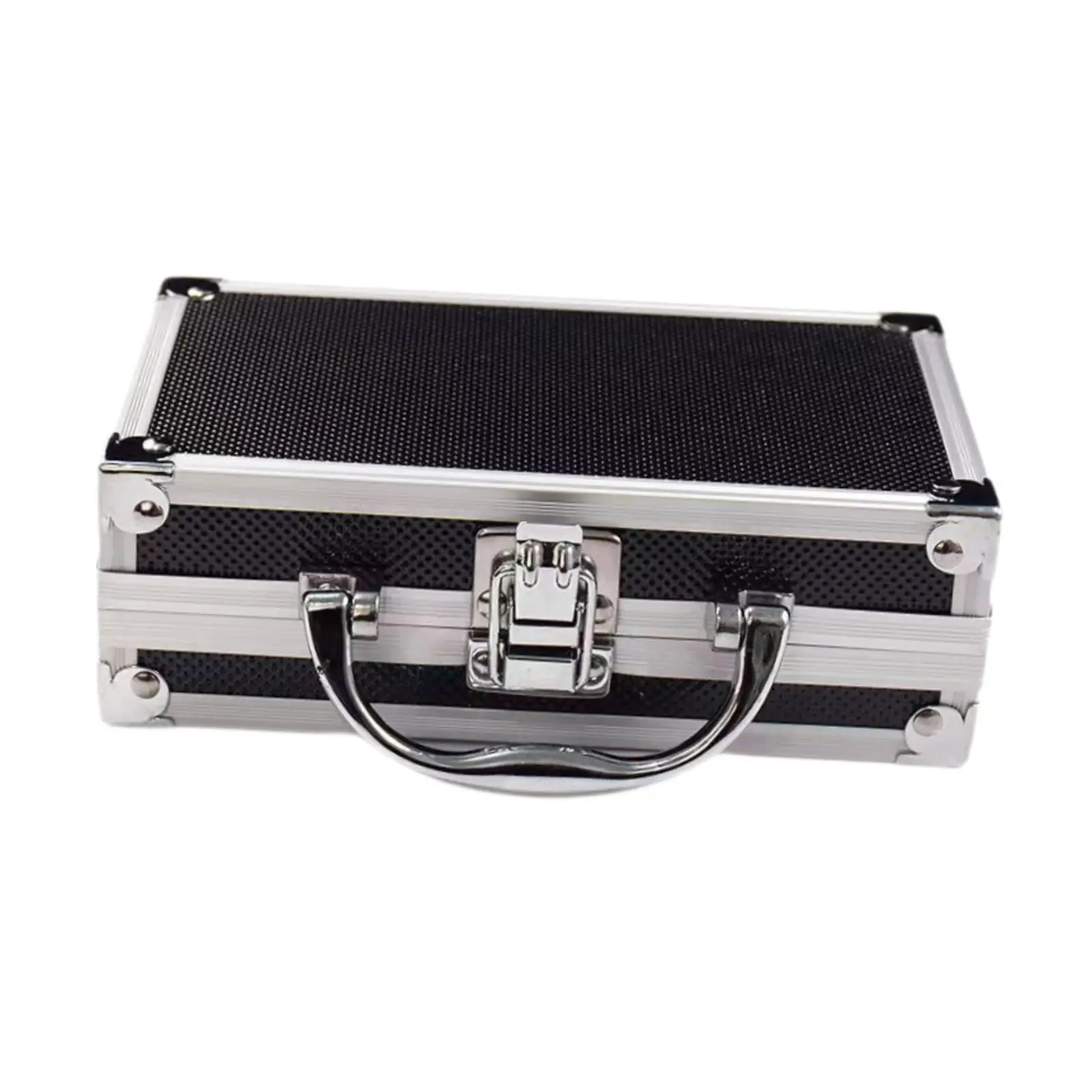 Aluminum Alloy Carrying Case with Handle Small Hard Case Sturdy Multifunctional with Foam for Tools Instruments Traval Toys