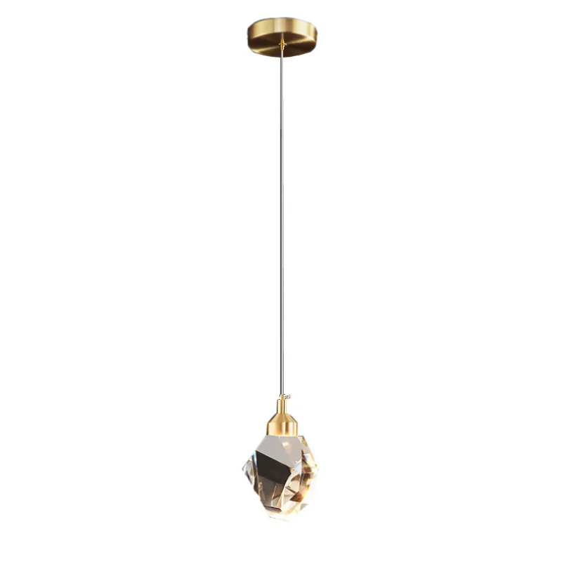 Crystal Led Pendant Light for Bedroom Bedside Bathroom Hanging Ceiling Lamp Indoor Decoration Lighting Lustre Modern Lights Room