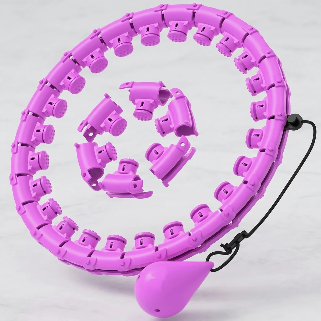 1pc Smart Adjustable Weight Loss Fitness Ring for Adults Kids Home Workout Belly Burner Slimming Gear Durable