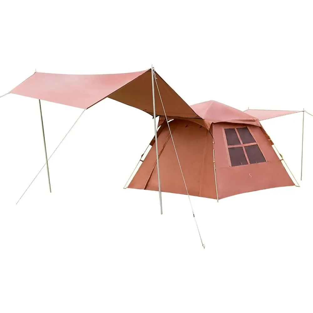 

Tent Awnings, 3-4 Person Camping Tent, Waterproof Cabin Tent, Easy To Install and Durable, with Sunshade Awnings