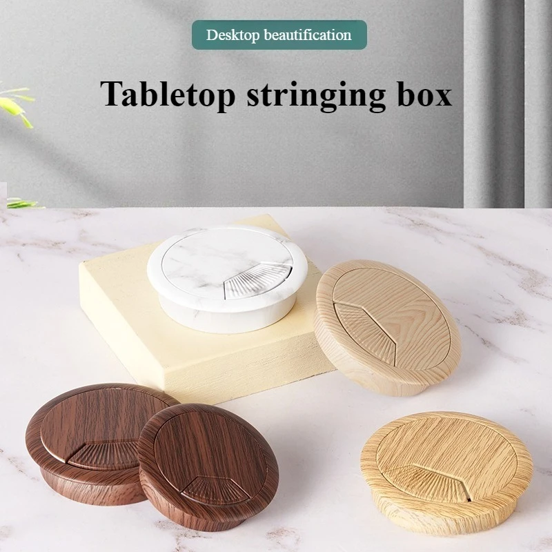 Computer Desk Book Desktop Decoration Ring Through Wire Hole Cover Wire Routing Box Threading Box Cover Sealing Cover