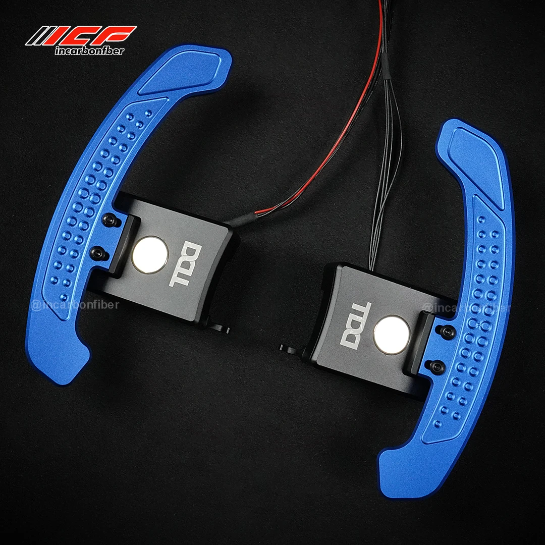

ICF 100% Real Carbon Fiber LED Magnetic Paddle Shifters For Ford Mustang GT 2015-2023 New Multi Color