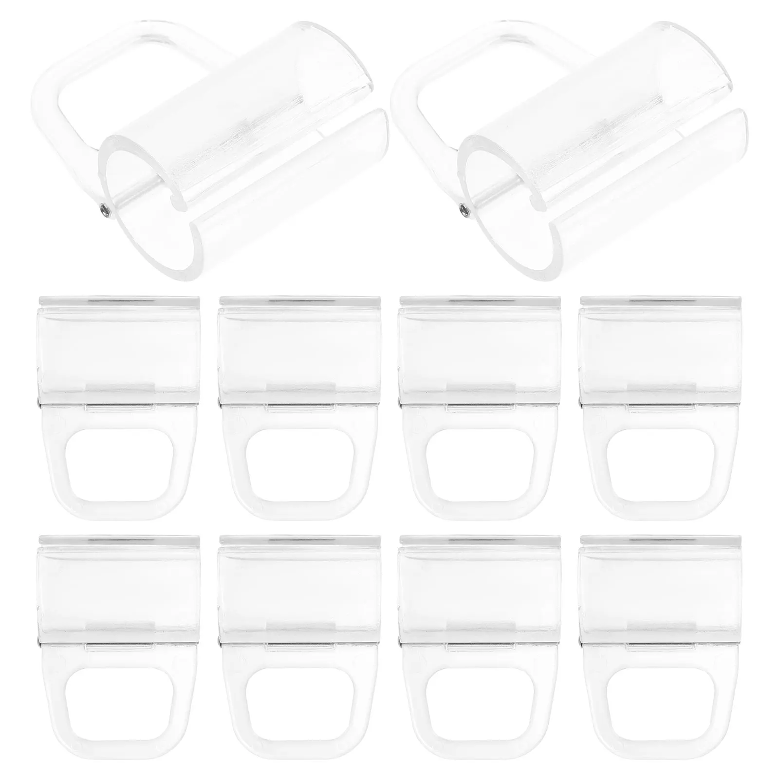 

10Pcs Clear ABS Roller Window Shade Handles Pulls Fit 15mm Rod Lightweight Roller Blind Curtain Accessories