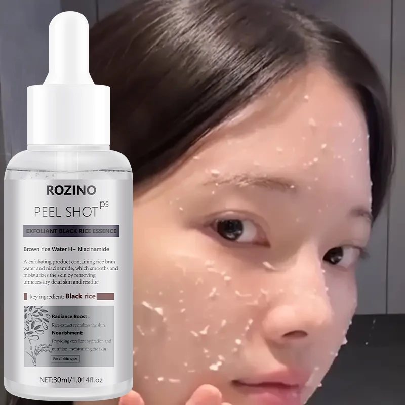 Brown rice water exfoliating facial serum deeply moisturizes, smooths accumulated dead skin cells, and reduces skin roughness. Suitable for skin with enlarged pores and dullness, as well as rough, sensitive, oily, and acne-prone skin.