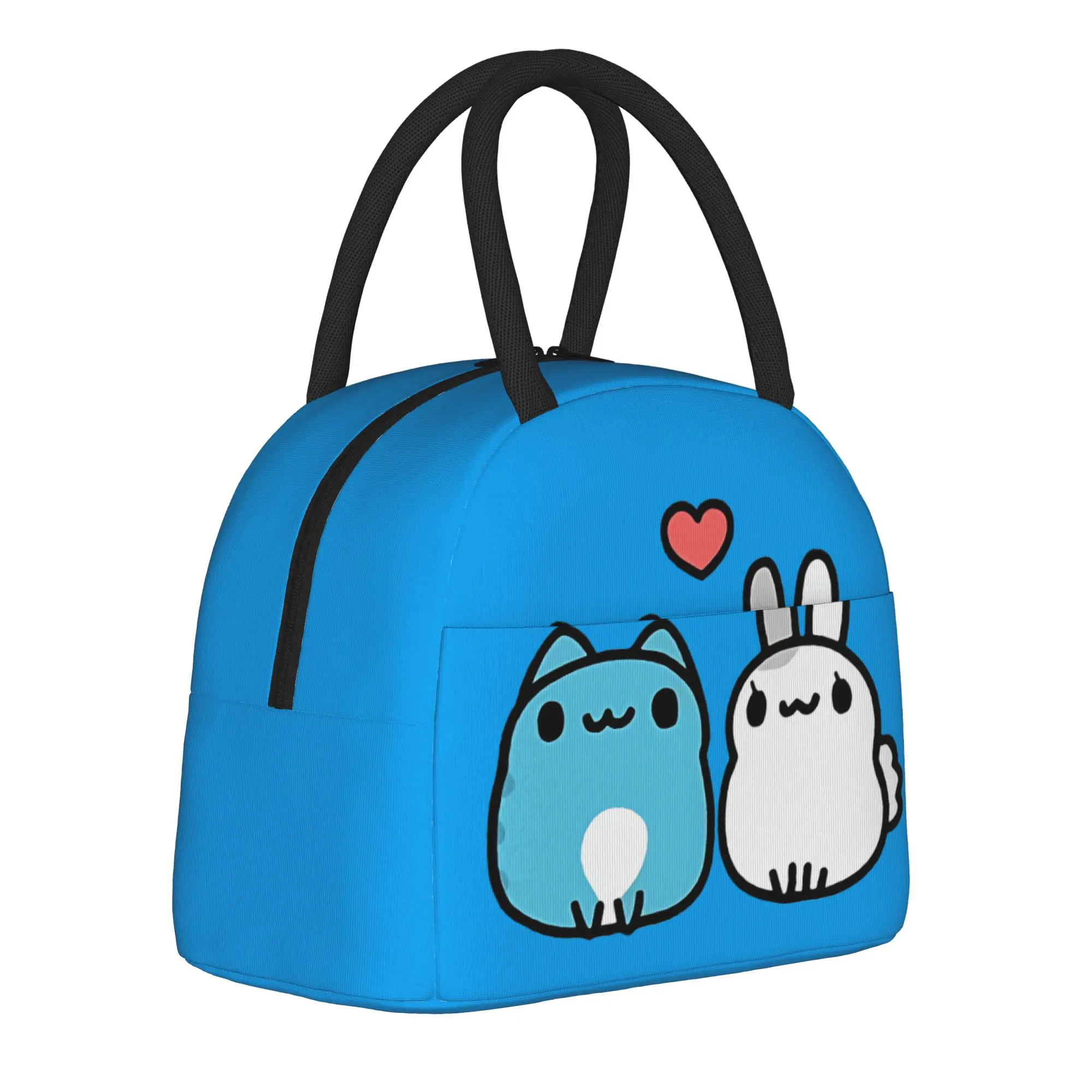 Love cat Comic Cat Bugcat Capoo  Insulated Lunch Bag Thermal Bag Reusable,Lunch Container  Portable Lunch Box Tote Food Bag
