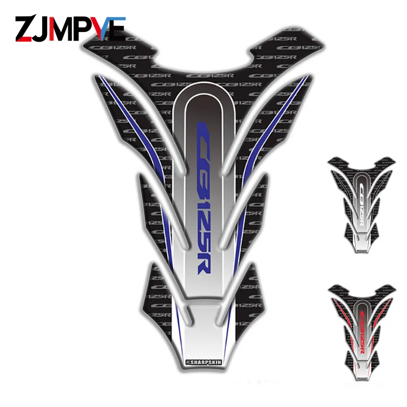 NEW For CB125R CB 125R cb125r 2010-2017 Motorcycle Tank Sticker 3D Fishbone Gas Fuel Protector Tankpad Waterproof Decor Decals