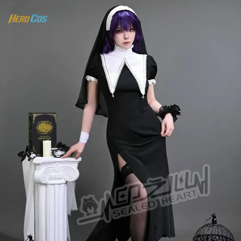 

Colorful Stage! ASAHINA MAFUYU Cosplay Costume Nun Dress Elegant Uniform Halloween Party Role Play Outfit Women HERO Cos