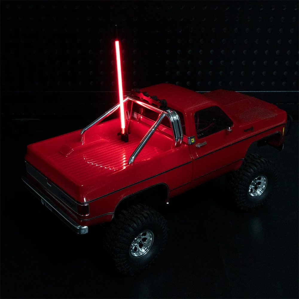 YEAHRUN 1세트 시뮬레이션 발광 깃대 LED 라이트 1/18 1/24 RC 크롤러 자동차 업그레이드 부품 장식 액세서리