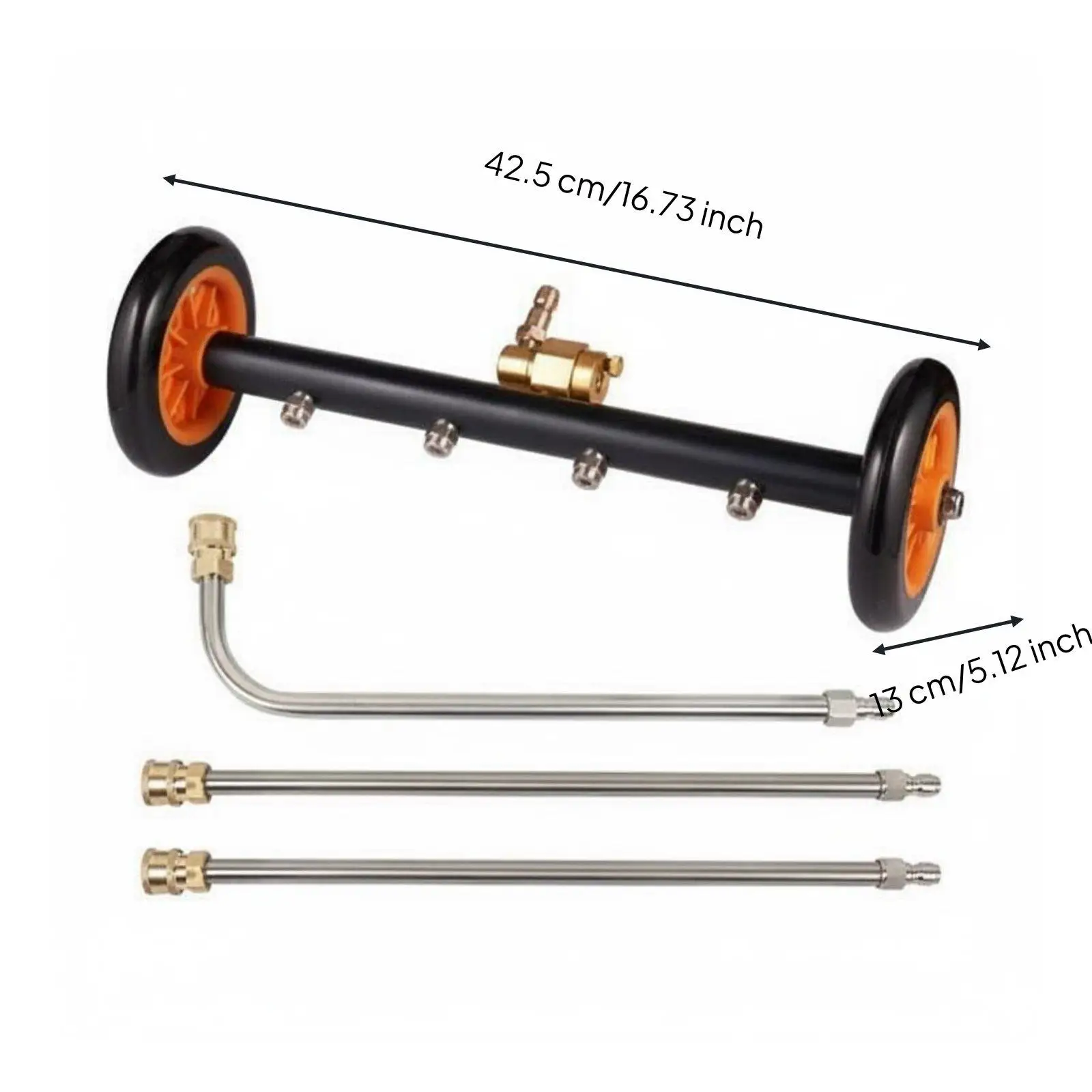 Multi Function Car Undercarriage Washer 4000 PSI Pressure Washer Accessory Water Broom for Truck SUV Auto Detailing Use