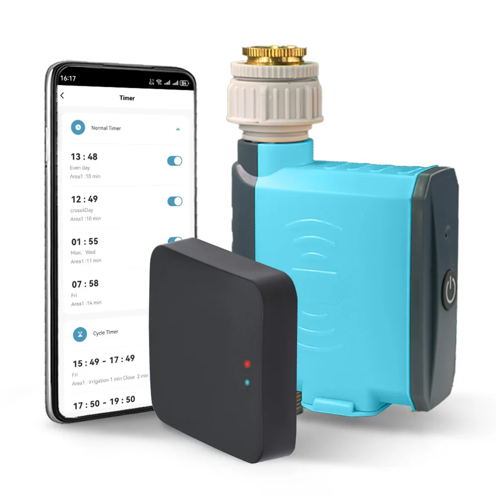 

Wi-Fi/Blueteeth Таймер воды с комплектом шлюзов для орошения сада на открытом воздухе, умный контроллер крана, 8 расписаний, совместимый с Alexa и Google