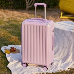 Valise à roulettes de voyage légère pour hommes et femmes, valise violette pour beaux étudiants, valise d'embarquement avec mot de passe, neuve, 20 po