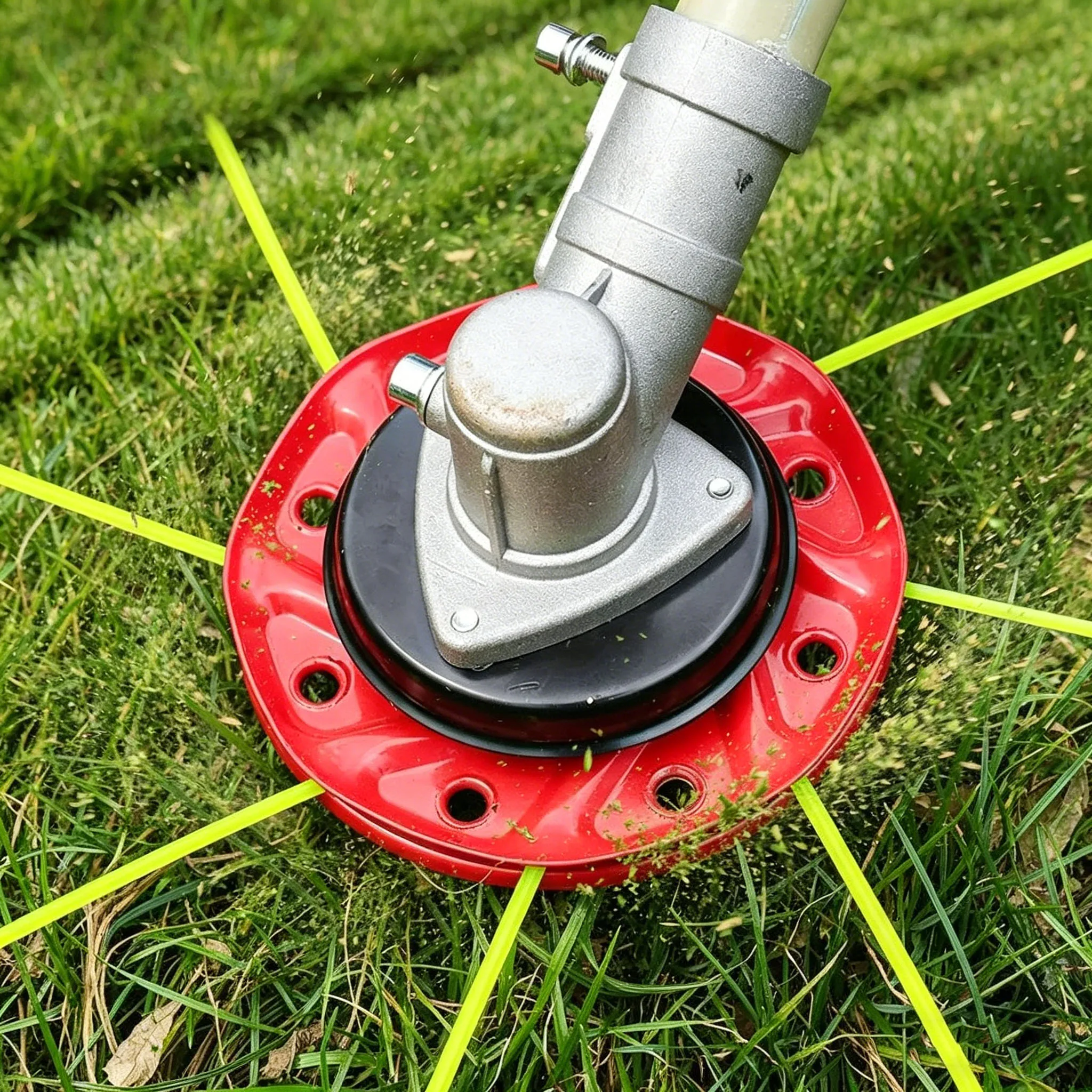 Universal Grass Trimmer Head Easy Load String Trimmer Head 8 Hole Iron Weeds Attachment for Electric Handheld Garden Power Tool