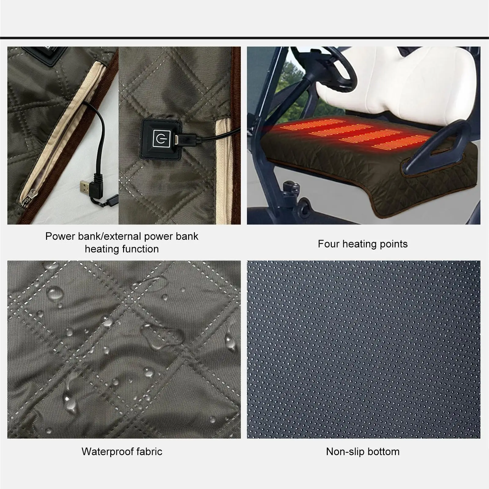 

Golf Seat Cover Waterproof Towel Cushion Soft Comfortable Universal Golf Cart Seat Towel Blanket For Keeps Warm Clean Outdoor