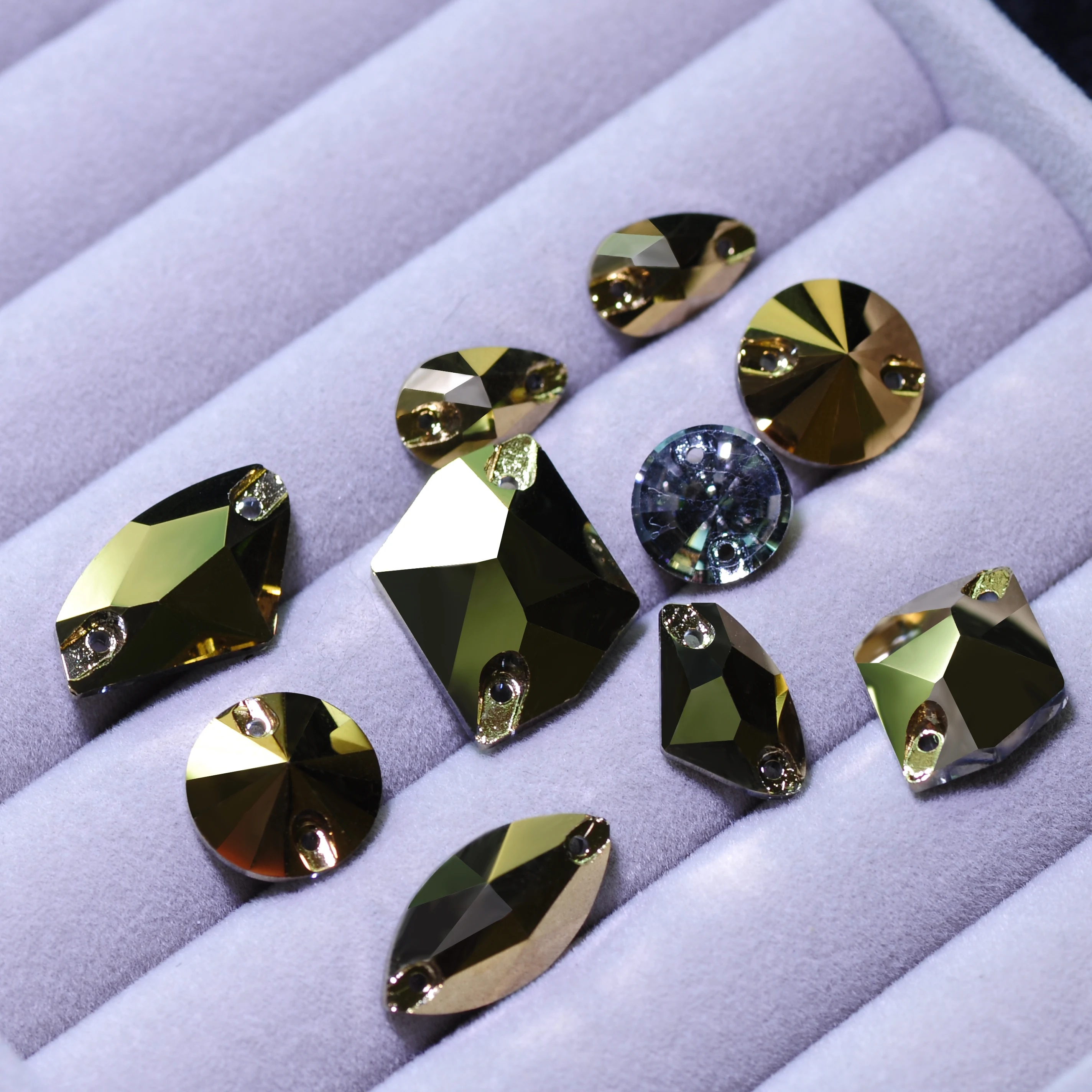 

PUBRILEX Aurum K9 блестящие драгоценные камни DIY стразы с плоской задней частью, пришивные камни, стеклянные кристаллы, гимнастика, украшение одежды