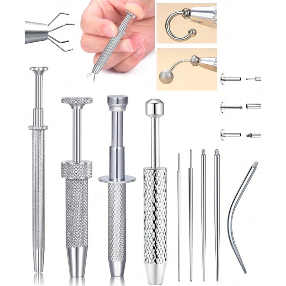 14/16/18G Curved Taper Insertion Pin Tool for Body Piercing