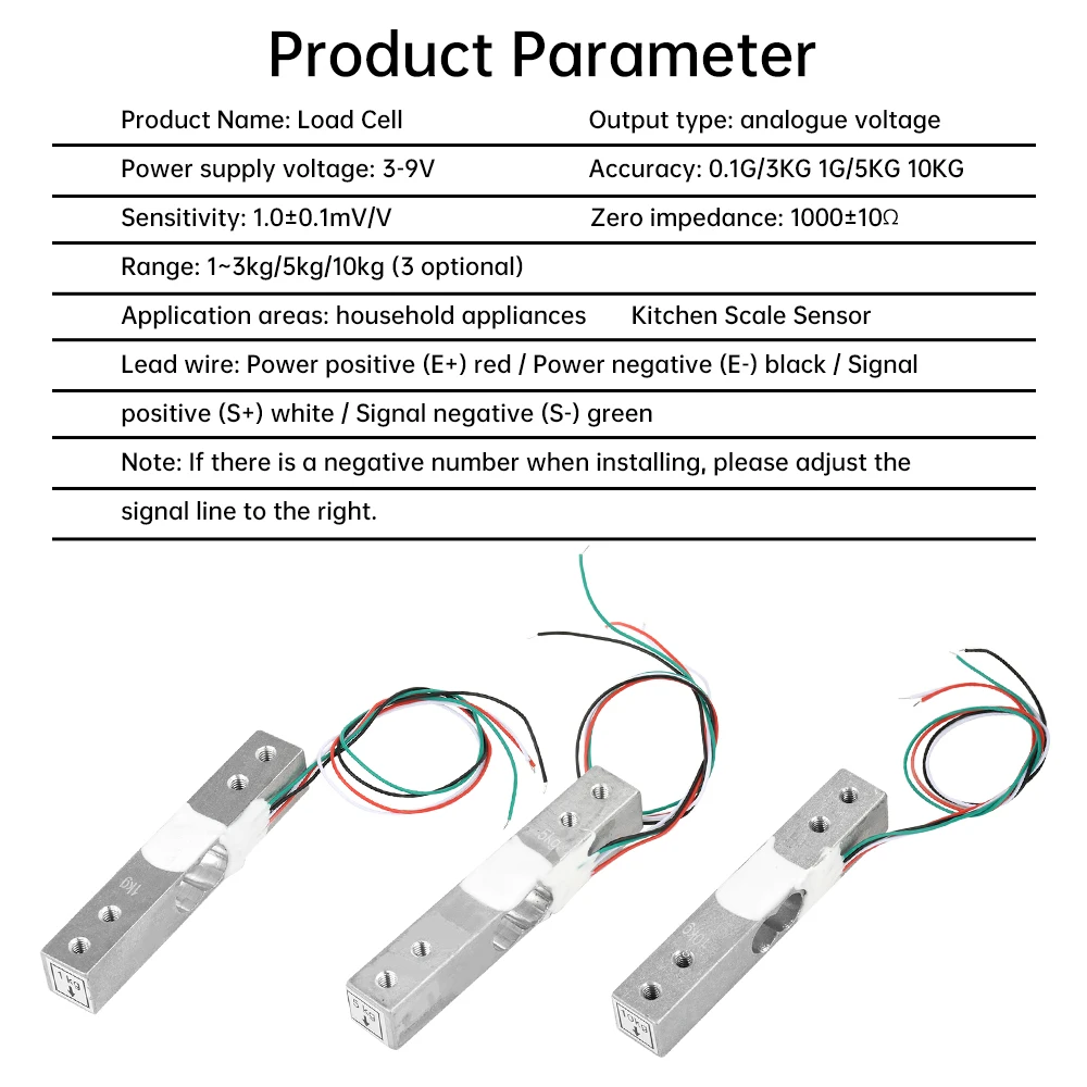 Load Cell 0.1G/3KG 1G/5KG 10KG Aluminum Alloy Weight Sensor Electronic Scale Aluminum Alloy Weighing Pressure Sensor