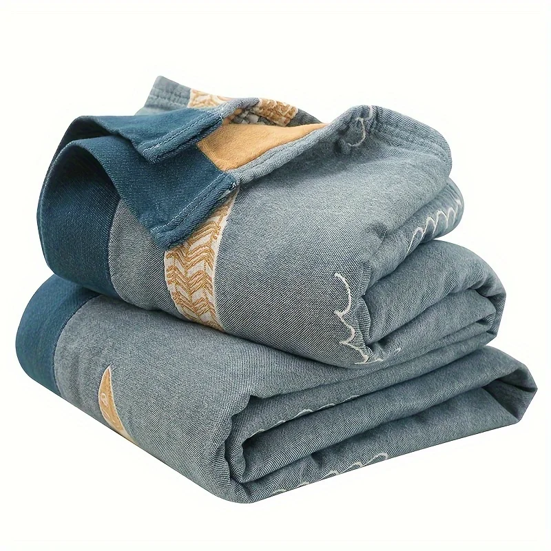 1pc Soft & Cozy Cotton Gauze Towel Cover Blanket - Multifunctional Bed Blanket For Nap, Car, And Bed Cover - Gentle On Skin, Mac