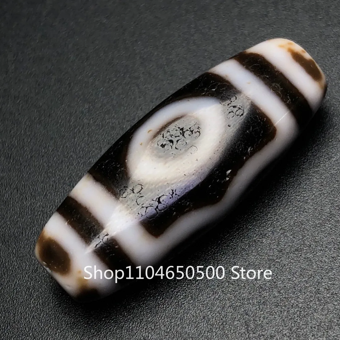 

Старомодные бусины дзи из натурального агата с тремя глазами, ожерелье, кулон, Duobao с украшениями, браслет, перегородка-цепочка 11*38 мм