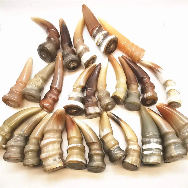13-15cm Natural Ox Horn Massage Stick Chinese Medicine Acupuncture Sticks L008