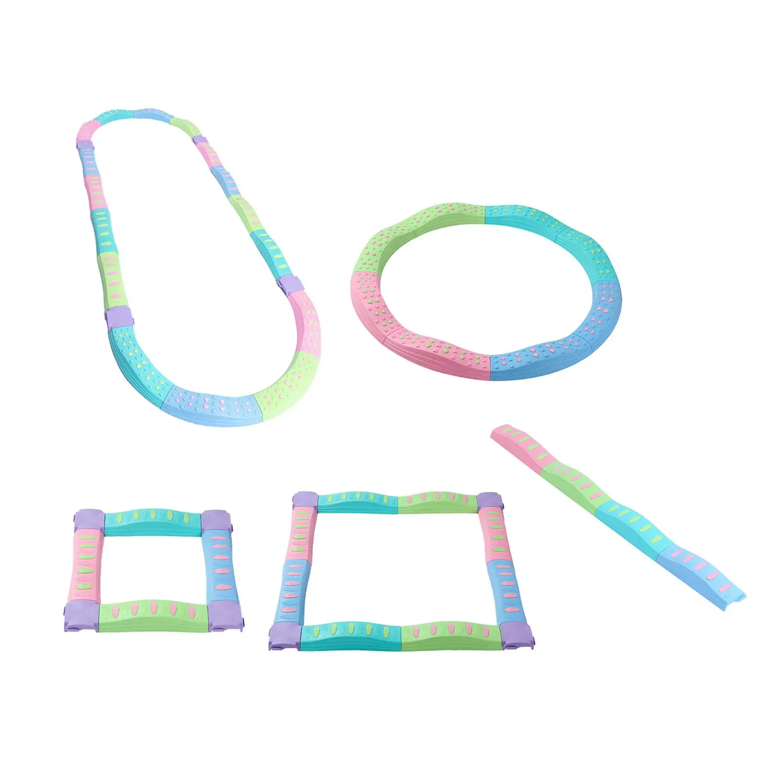 Mehrere Hindernisparcours, Körperkoordination, mehrere Möglichkeiten, drinnen und draußen zu spielen, farbig für Indoor-Outdoor-Spiele