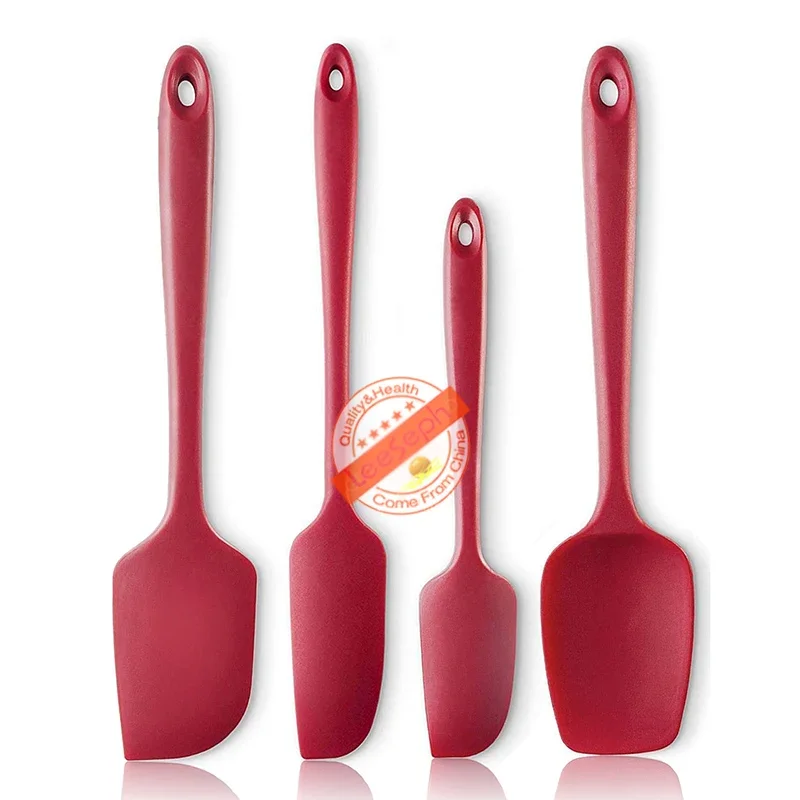 Professional Grade 3&4-Piece Silicone Spatula Set - Heat-Resistant Seamless Rubber Spatulas - Best for Cooking & Baking