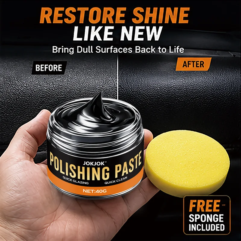 Multi-Purpose Car Plastic Leather Repair Paste Scratch Remover Anti-Aging Polishing Wax for Interior Seats Steering Wheel