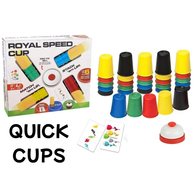 

Speed Stacking Cup Plastic Card Game Family Outdoor Indoor Speed Challenge Training Party Desktop Fun Toys Children's Toys