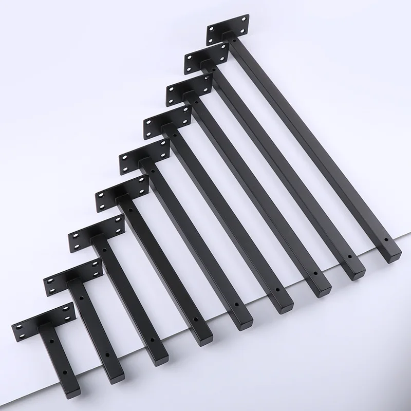 Wall bearing wall hanging support frame shelf hanging wall bracket black stainless steel laminate mounting bracket accessories