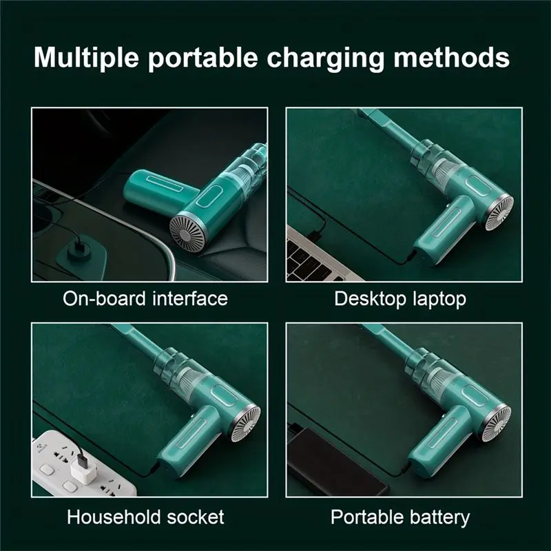 #05J Car Vacuum Cleaner Cordless Handheld Vacuum Home Car Dual Use Black,cordless vacuum cleaner small,(plastic)