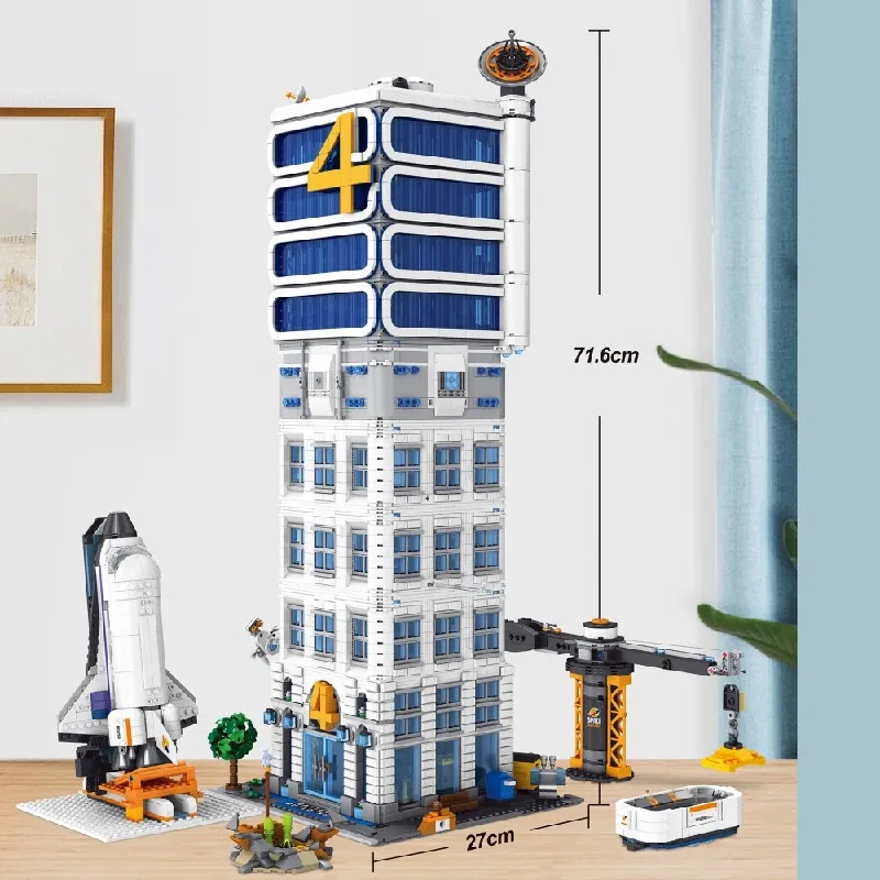 6135PCS Vier Helden Toren Huis Gebouwen Set, City Store Architectuur Modulaire Gebouwen Blokken Assembly Model Kit Volwassenen Gift