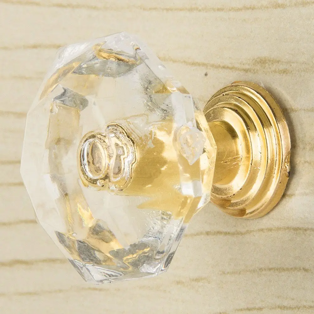 Acrylic Fashion Wardrobe Cupboard Crystal Home Hardware Door Knob Drawer Handle Pull Furniture Accessories