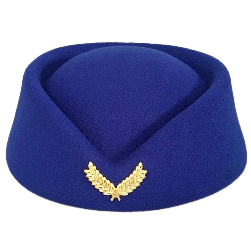 Beret Hat Caps Airline Stewardess Flight Attendant Vintage Looking Hat Uniform