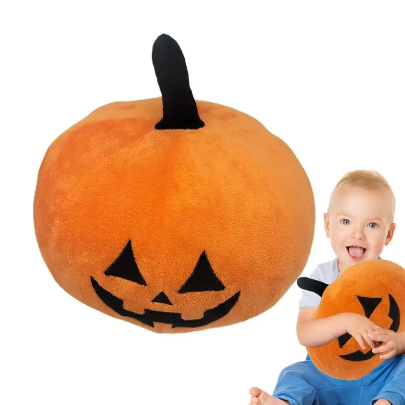 Halloween Pumpkin Plush Soft Cute Pumpkin Stuffed Toy Crystal Velvet 11.81 In Plush Toy Room Decor For Couch Sofa Bed Decoration