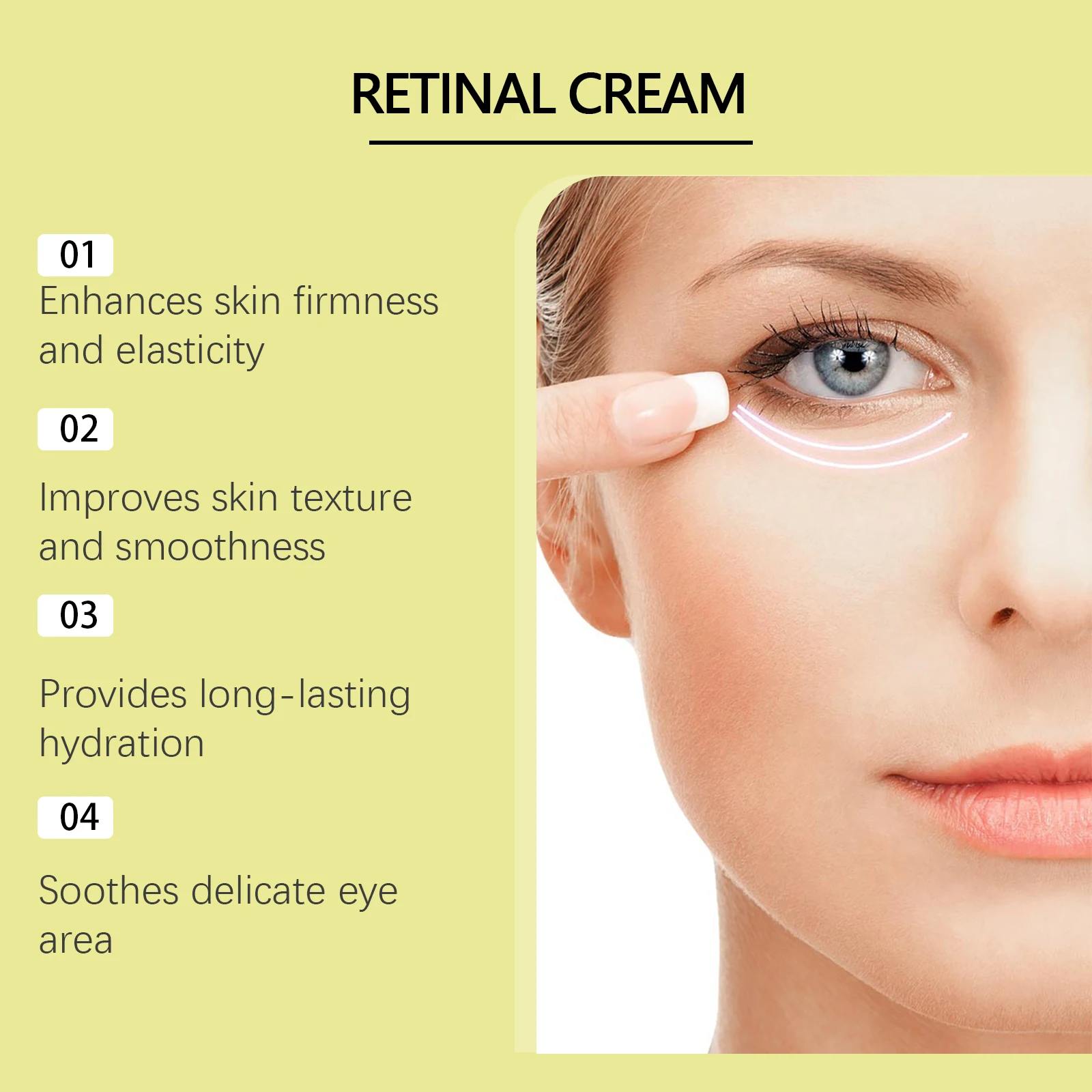 Korean Eye Cream For Anti Wrinkle Age Retinol Eye Serum Remove Dark Circles Against Puffiness And Bags Hydrate Eyes Care Essence - view 3
