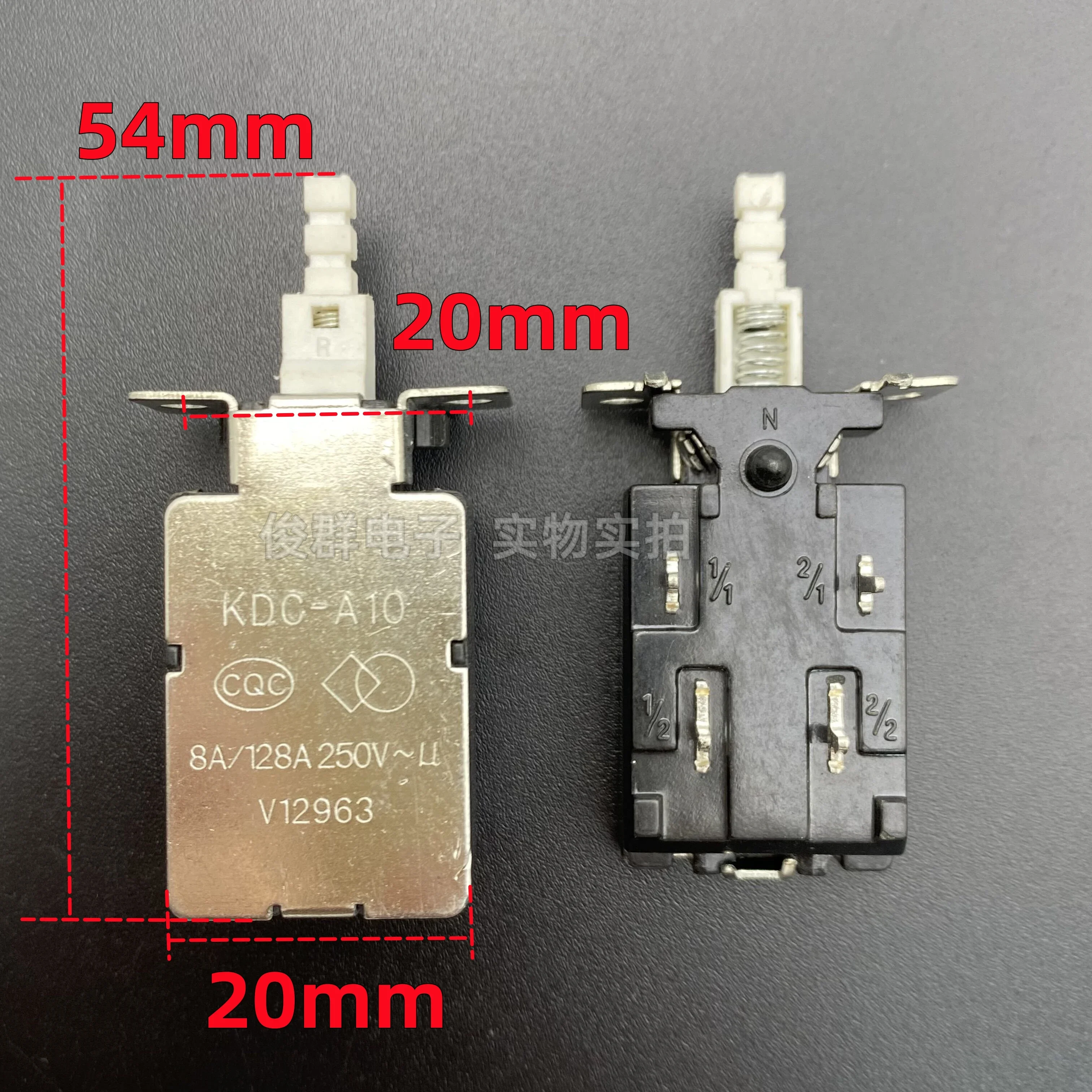 10pcs/KDC-A10 V12963 self-locking adjustable power switch 4-pin 8A power amplifier chassis key key straight key button